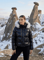 1088 Kısa Şişme Parlak Mont - Desfita