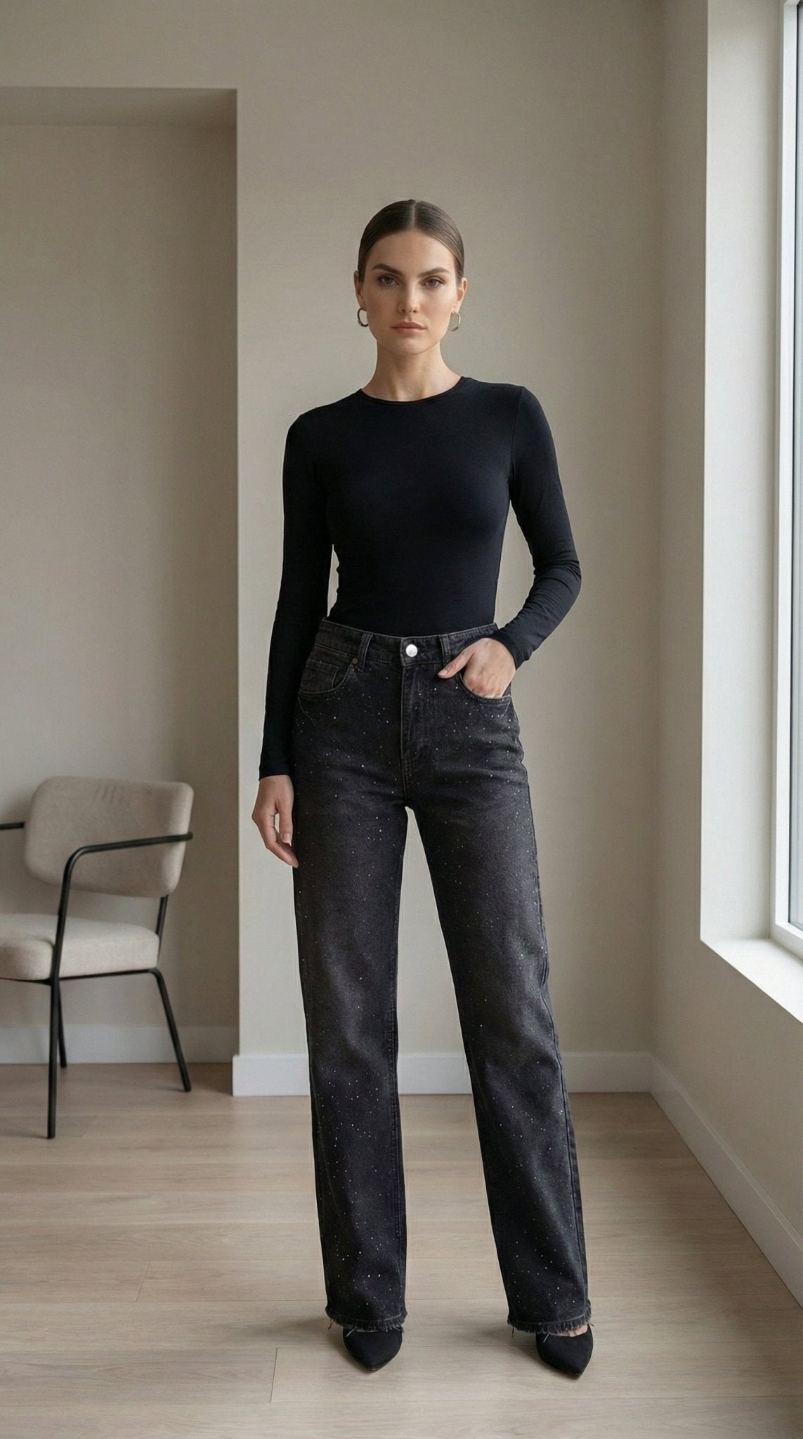 2481 Taşlı Pantalon - Desfita Ürün ana görseli