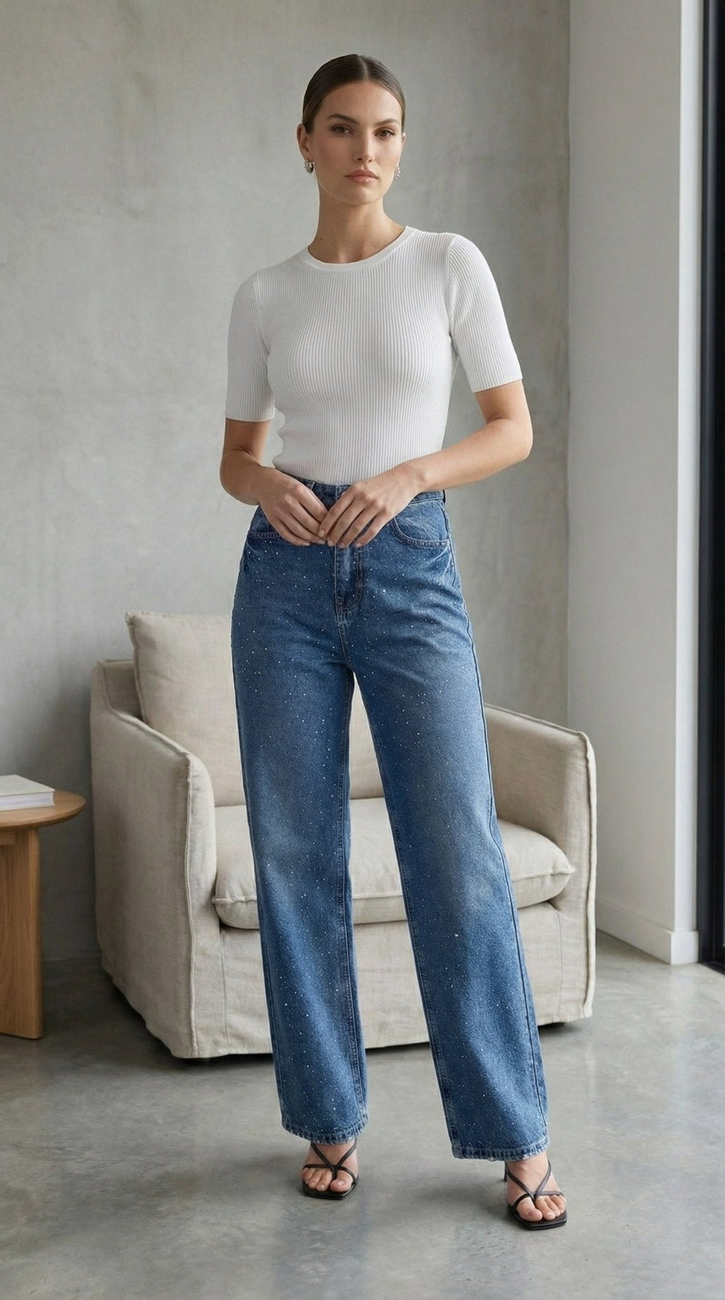 2573 Taşlı Pantalon - Desfita