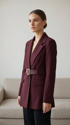 344 Kemerli Blazer Ceket - Desfita