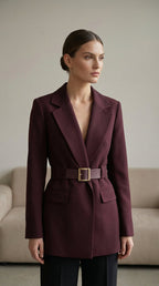 344 Kemerli Blazer Ceket - Desfita