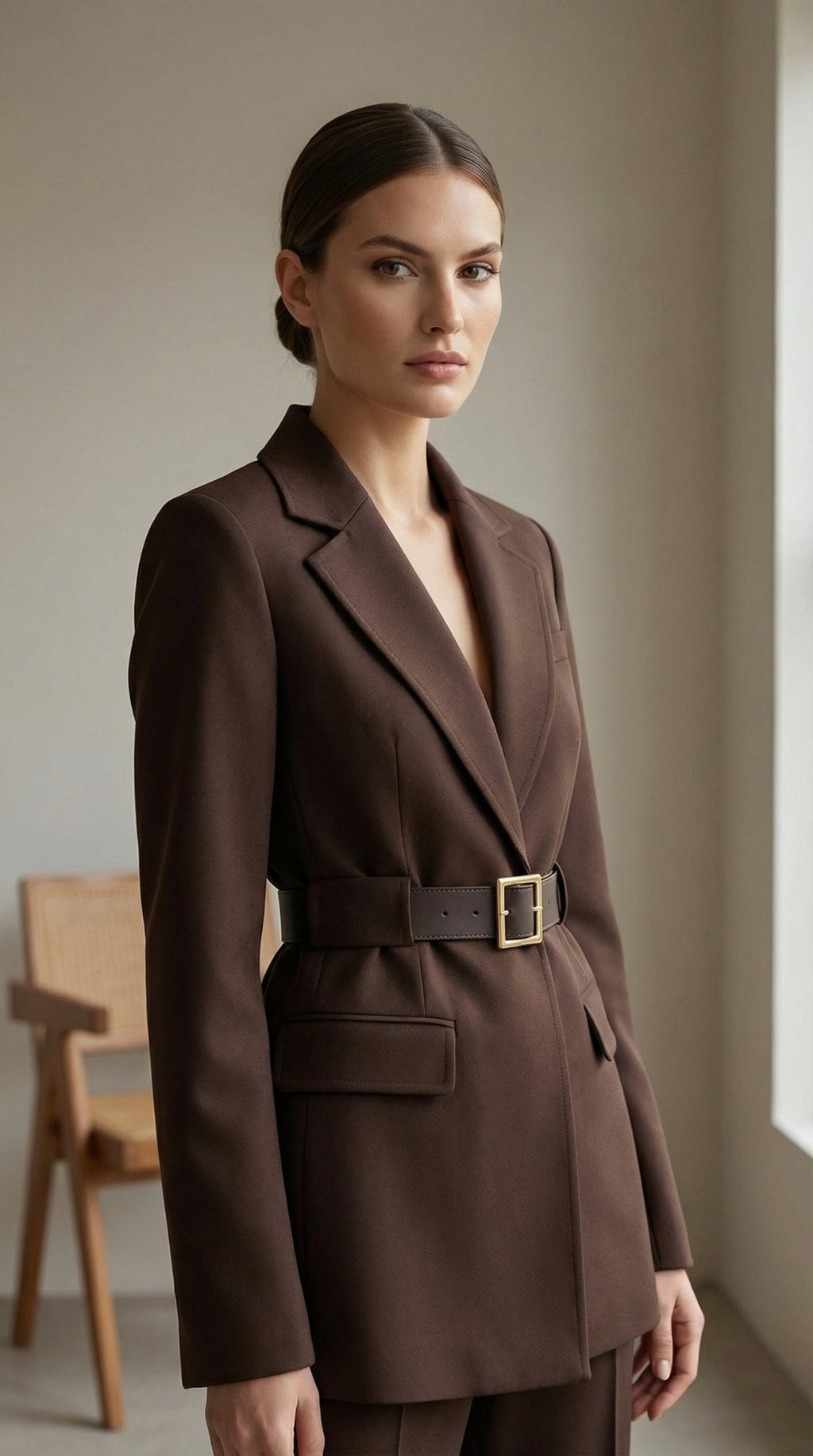 344 Kemerli Blazer Ceket - Desfita