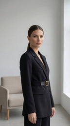 344 Kemerli Blazer Ceket - Desfita