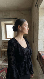 3868 Transparan Bluz - Desfita