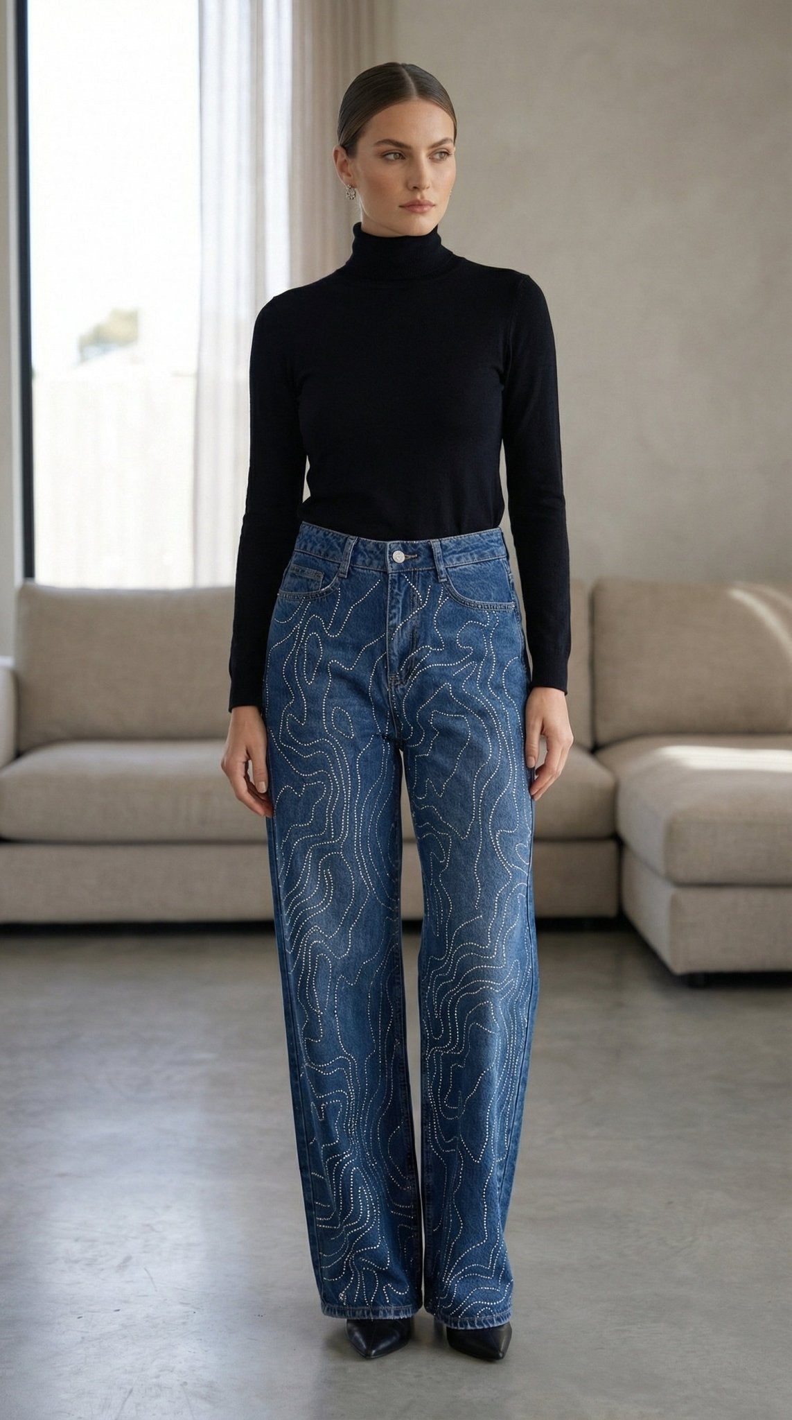 4113 Taşlı Pantolon - Desfita Ürün ana görseli