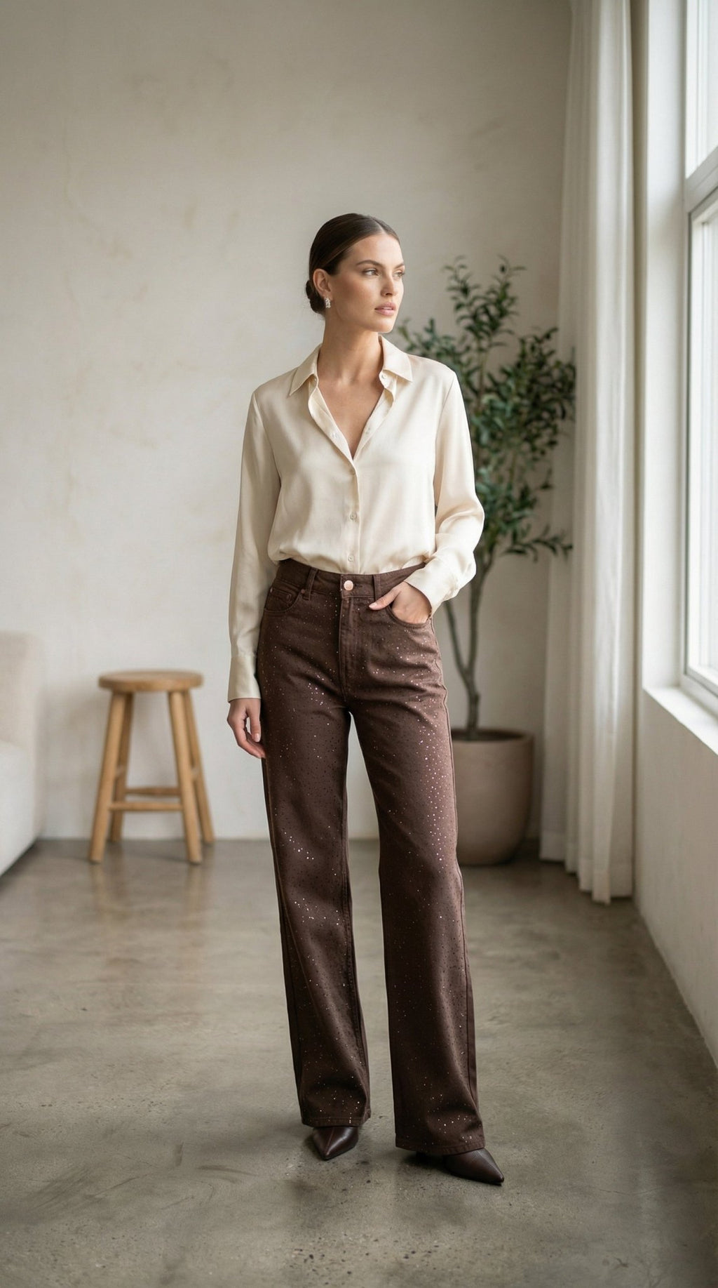 4225 Taşlı Kot Pantalon - Desfita