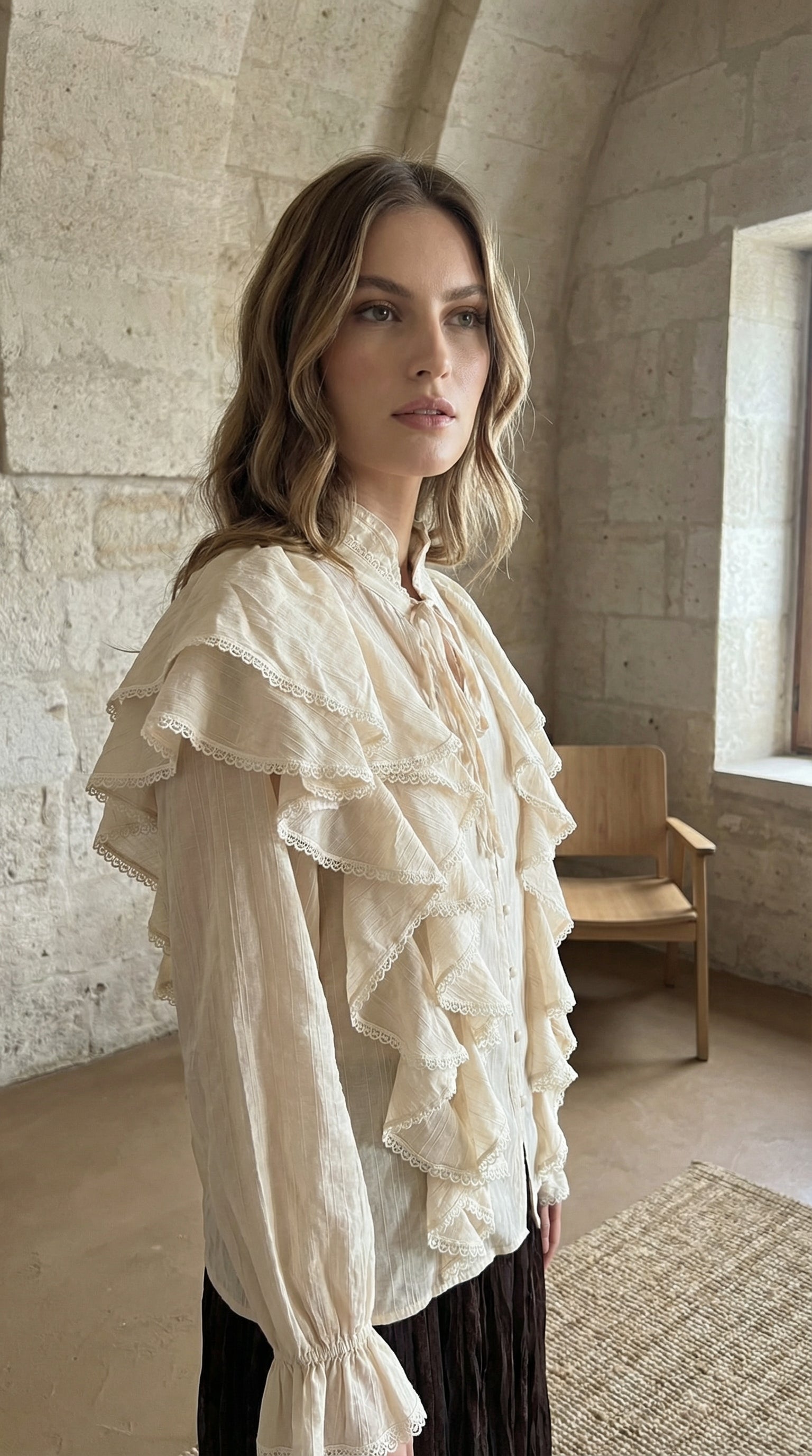 7098 Fırfırlı Gömlek Ürün ikincil görseli