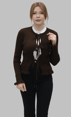 Bağlamalı Triko Hırka | 20026 - Desfita