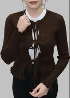 Bağlamalı Triko Hırka | 20026 - Desfita