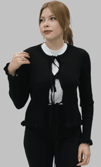 Bağlamalı Triko Hırka | 20026 - Desfita