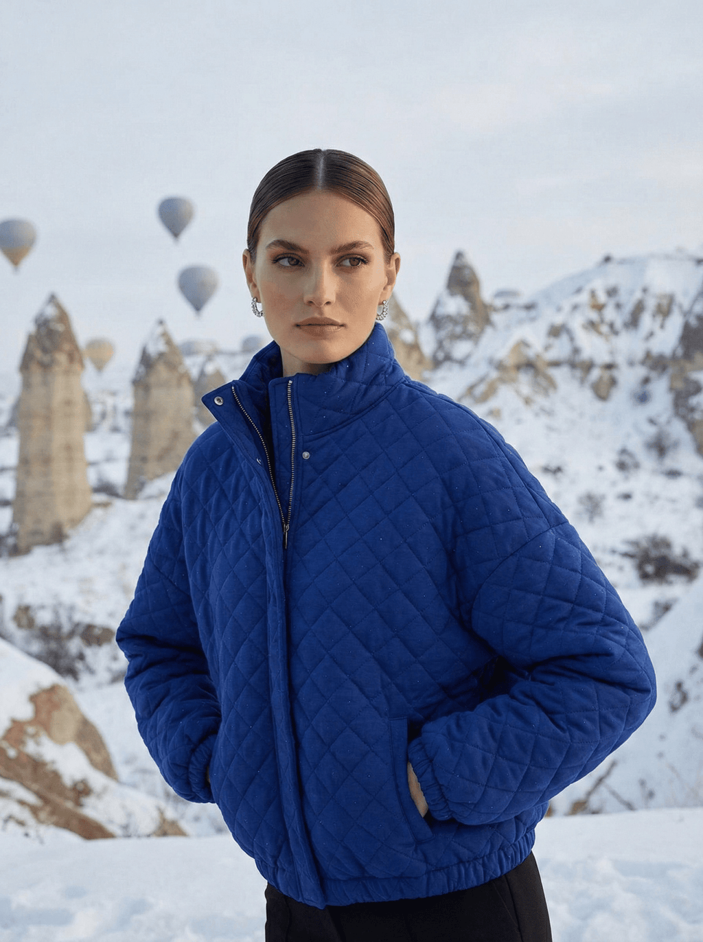 Baklava Desenli Ceket - Desfita