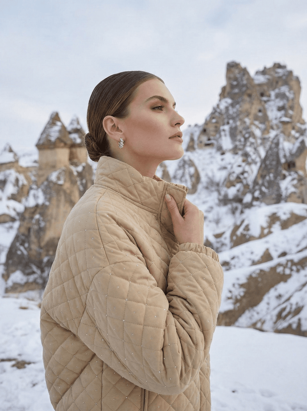 Baklava Desenli Ceket - Desfita