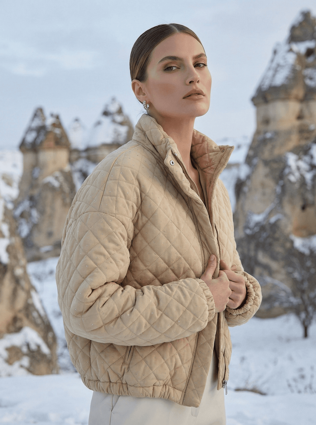 Baklava Desenli Ceket - Desfita