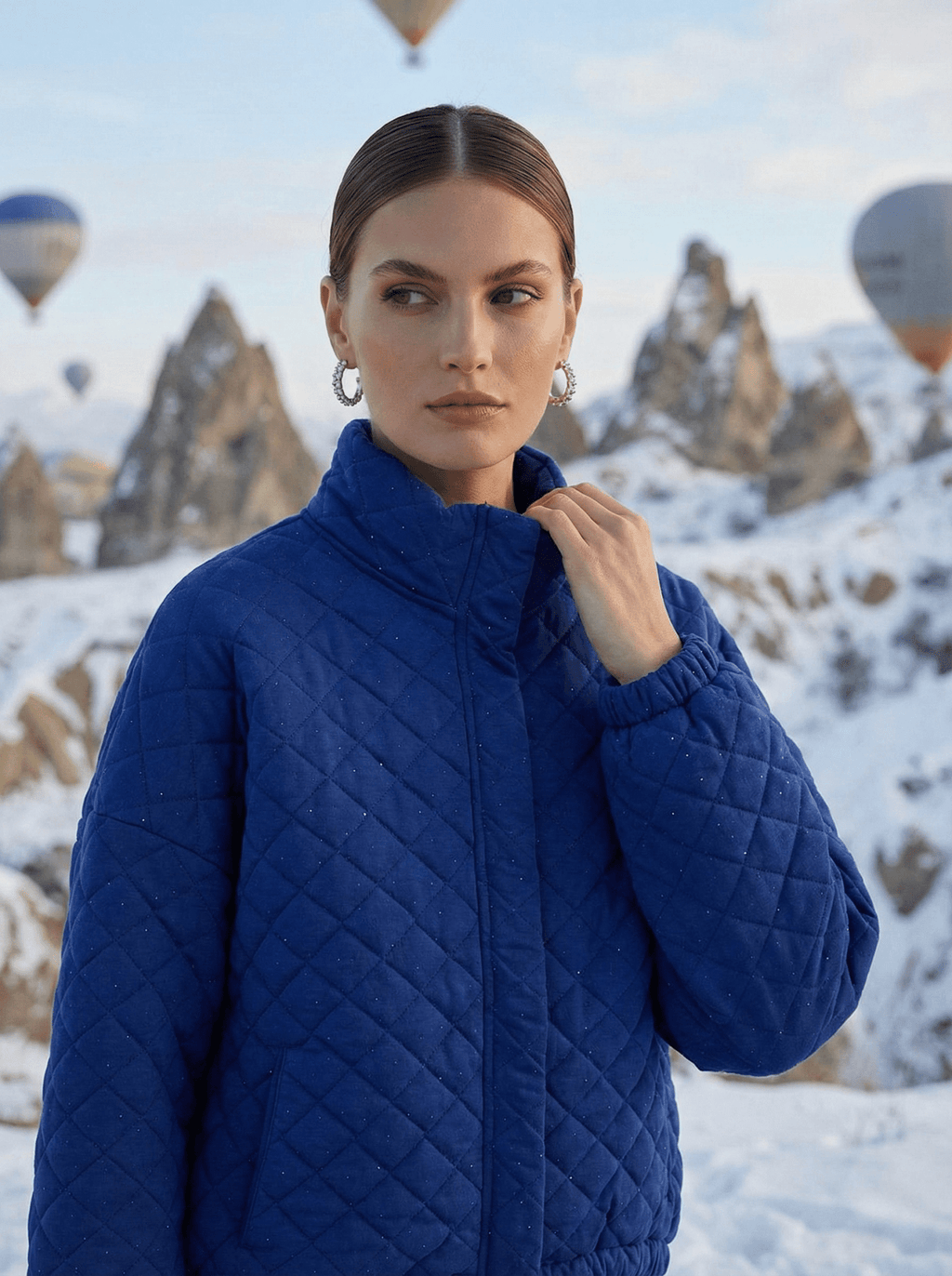 Baklava Desenli Ceket - Desfita