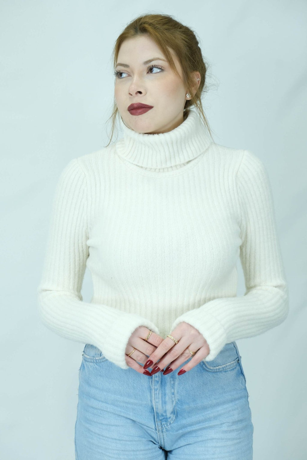 Balıkçı yaka fitilli kazak 1650 - Desfita