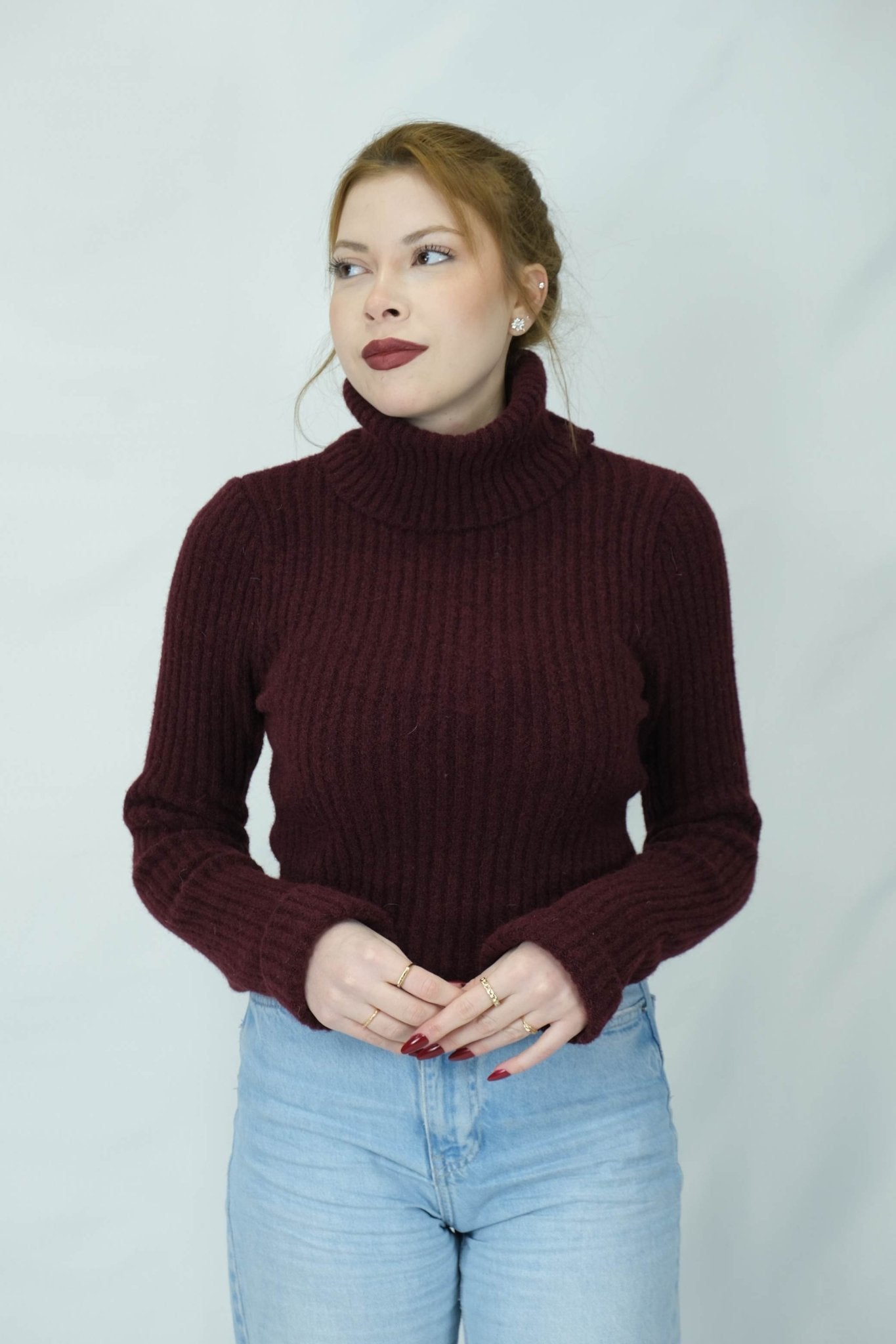 Balıkçı yaka fitilli kazak 1650 - Desfita