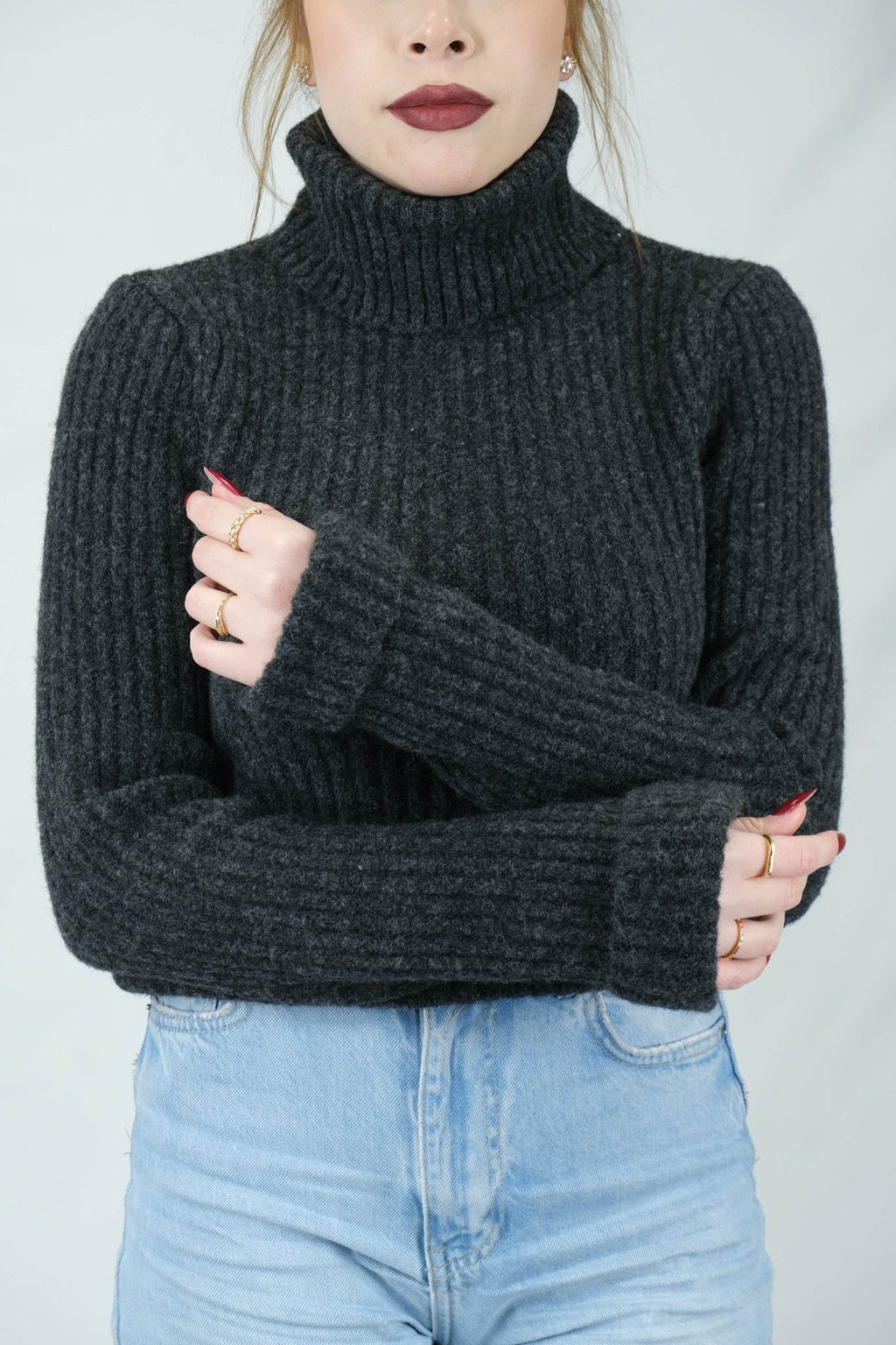 Balıkçı yaka fitilli kazak 1650 - Desfita