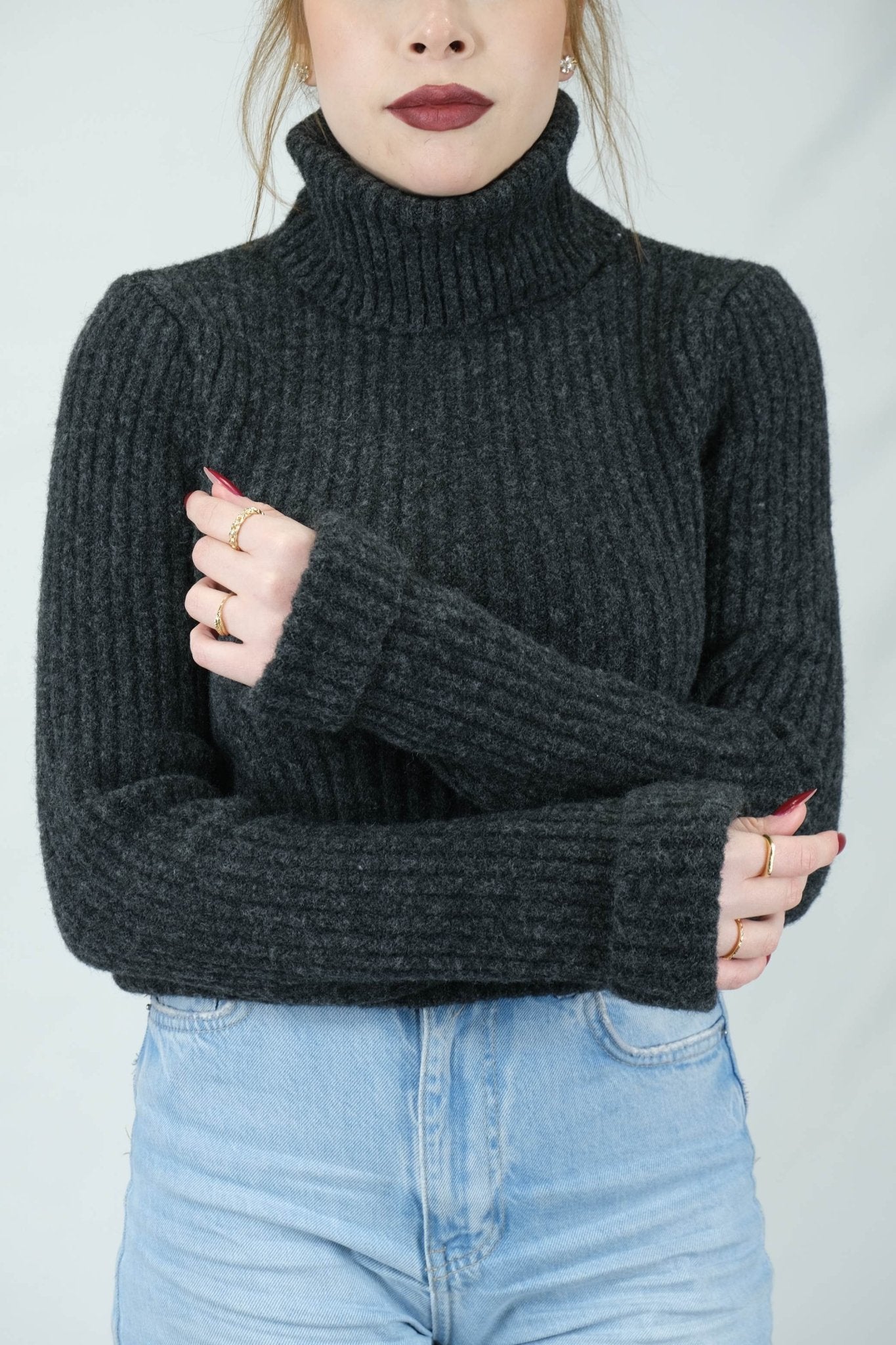 Balıkçı yaka fitilli kazak 1650 - Desfita