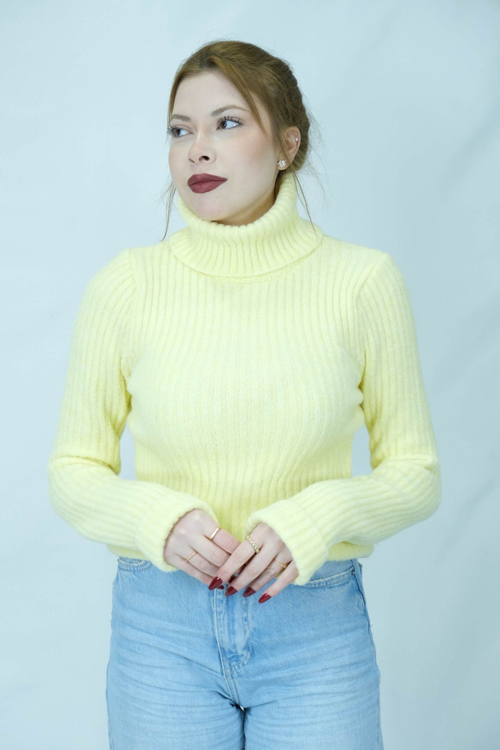 Balıkçı yaka fitilli kazak 1650 - Desfita