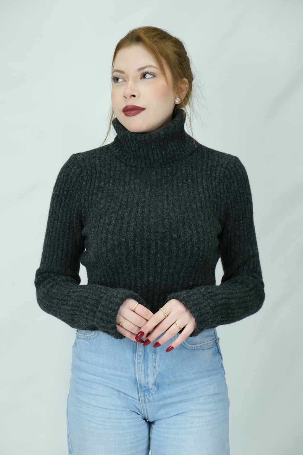 Balıkçı yaka fitilli kazak 1650 - Desfita