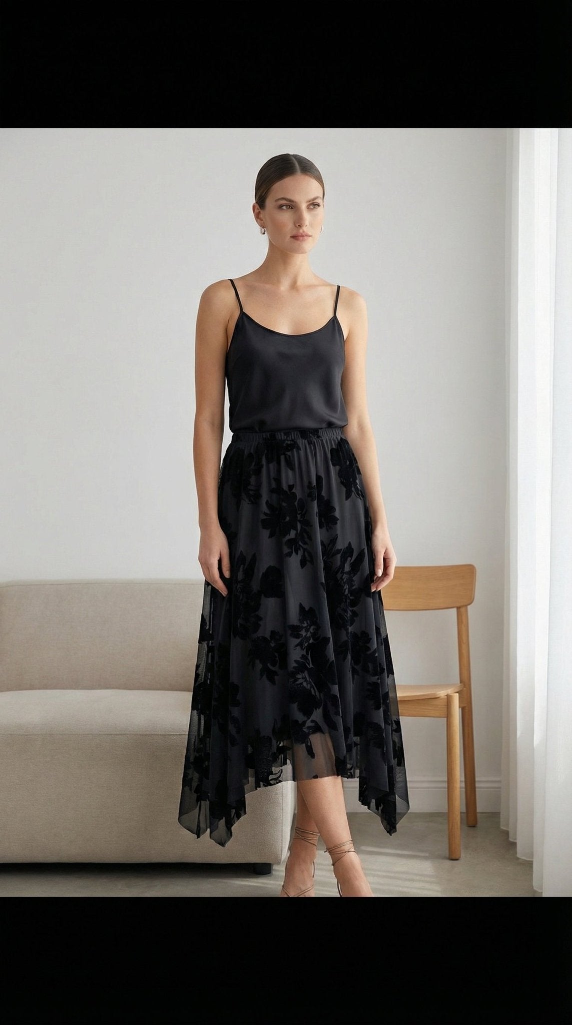 Baskılı Tüllü Etek - Desfita Ürün ana görseli