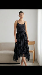 Baskılı Tüllü Etek - Desfita