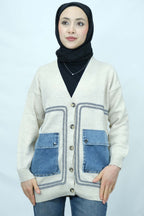 Cep detaylı düğmeli hırka 5122 - Desfita