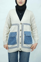 Cep detaylı düğmeli hırka 5122 - Desfita