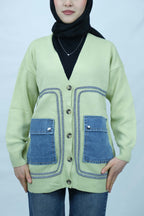 Cep detaylı düğmeli hırka 5122 - Desfita