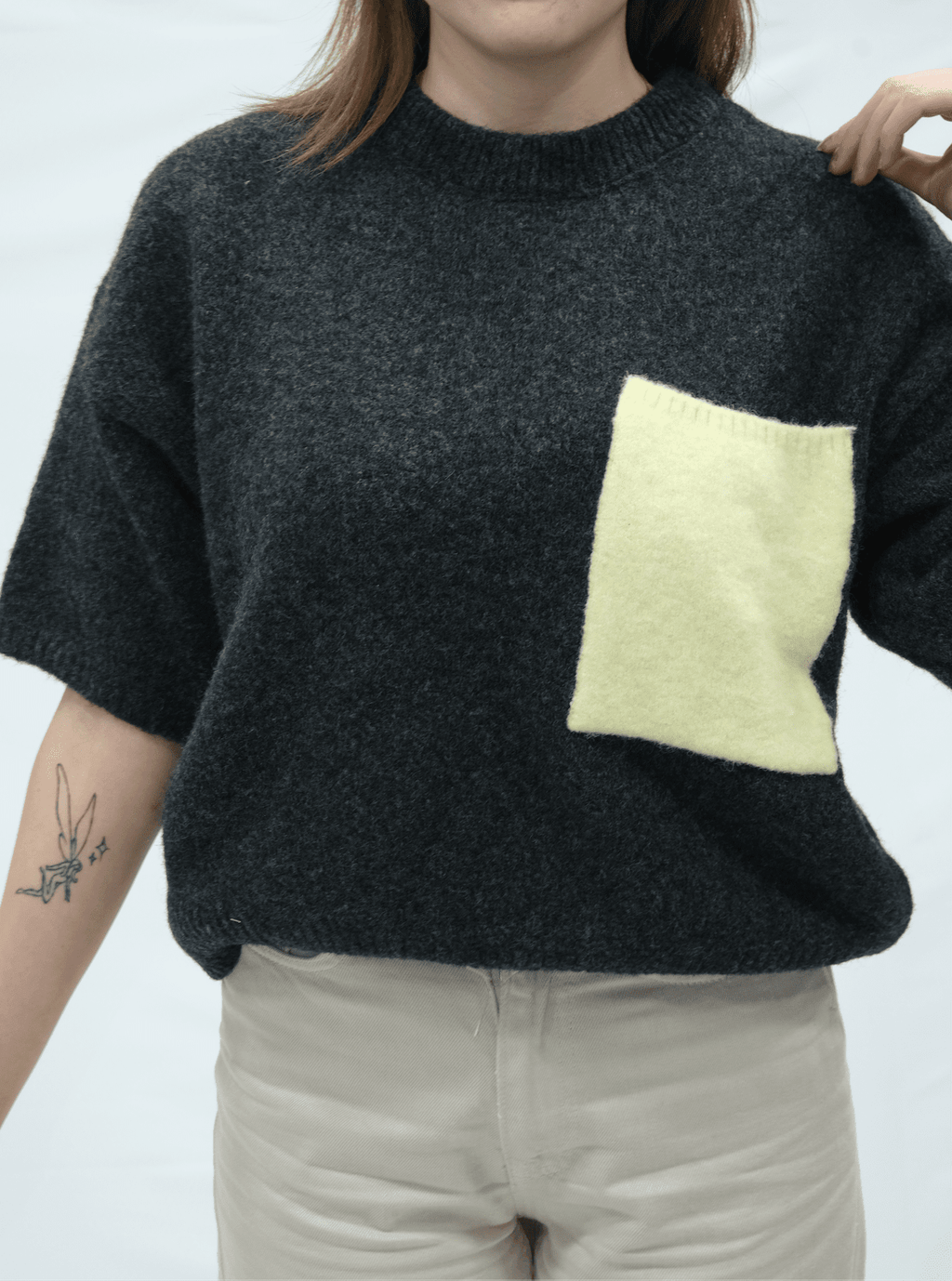 Cep Detaylı Triko Kazak 20026 - Desfita