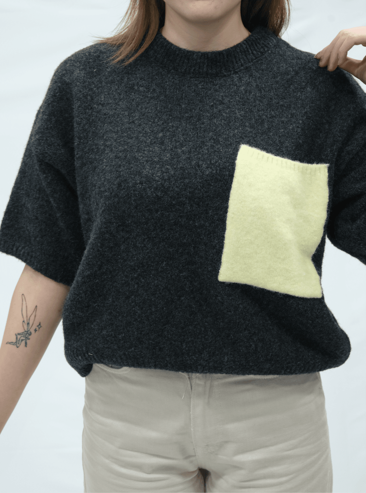 Cep Detaylı Triko Kazak 20026 - Desfita