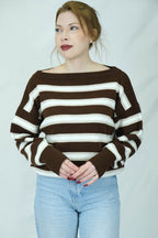 Çizgili kayık yaka kazak 1653 - Desfita