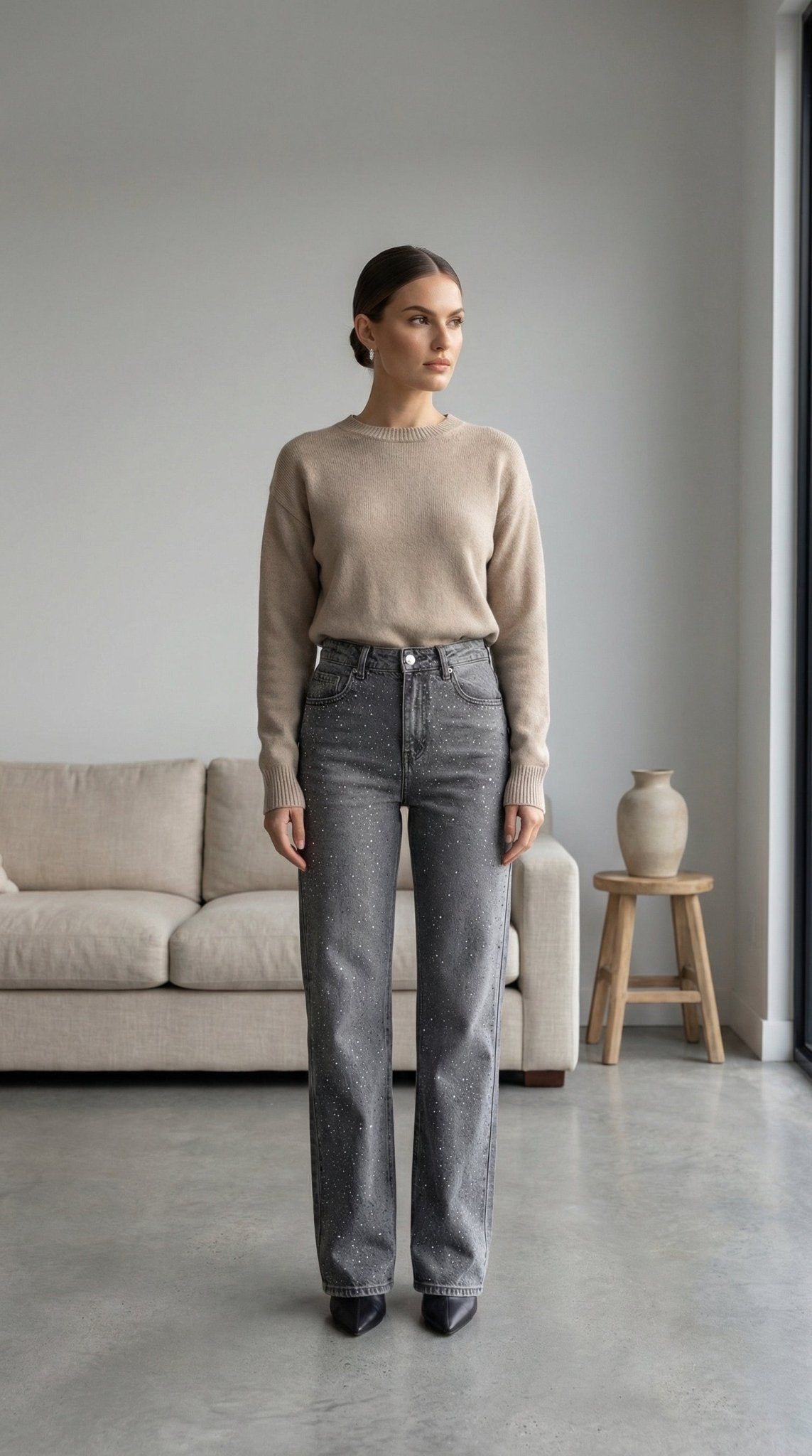 D - 251 Taşlı Pantalon - Desfita Ürün ana görseli