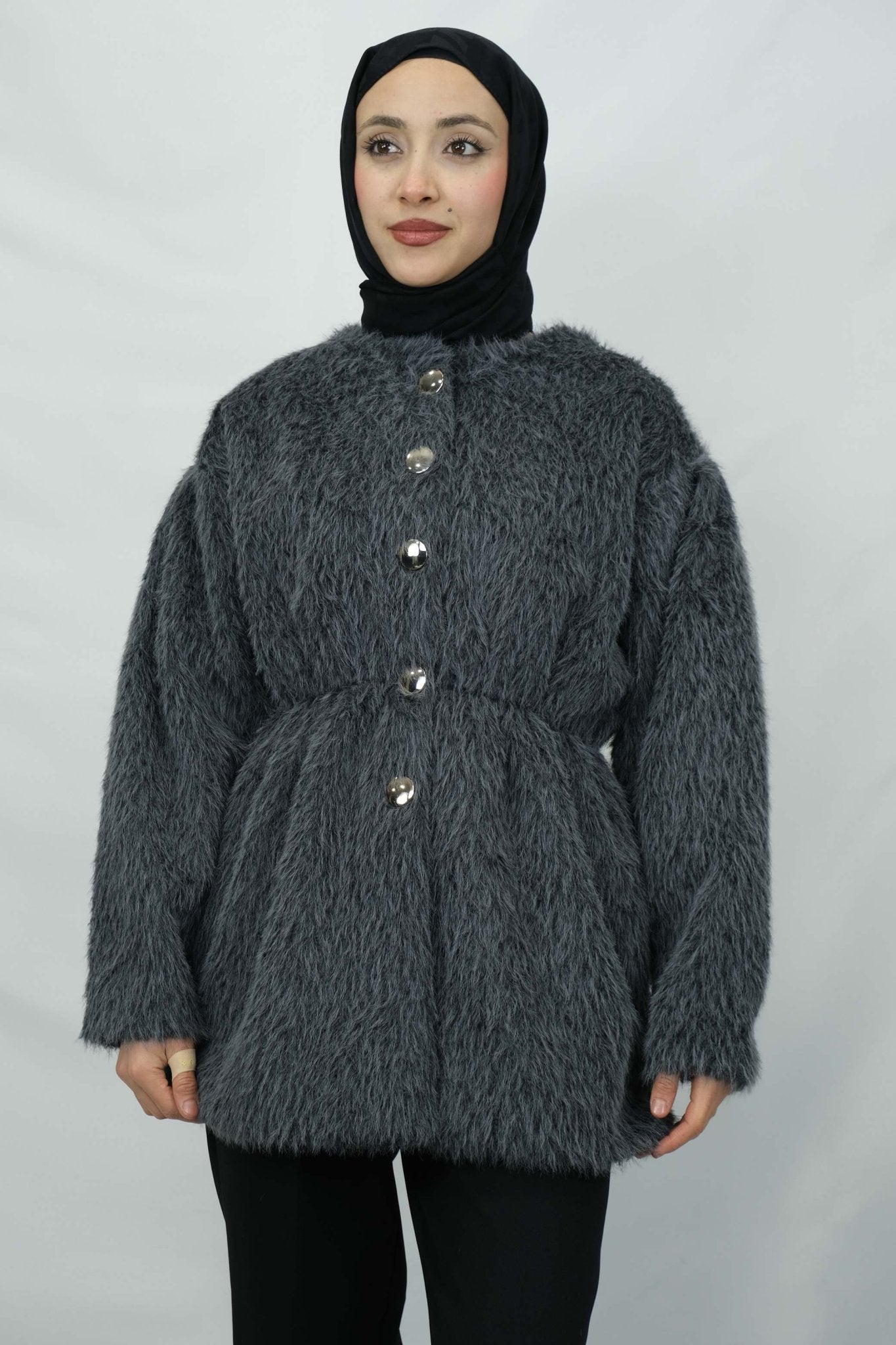 Düğme Detaylı Buklet Ceket 8929 - Desfita