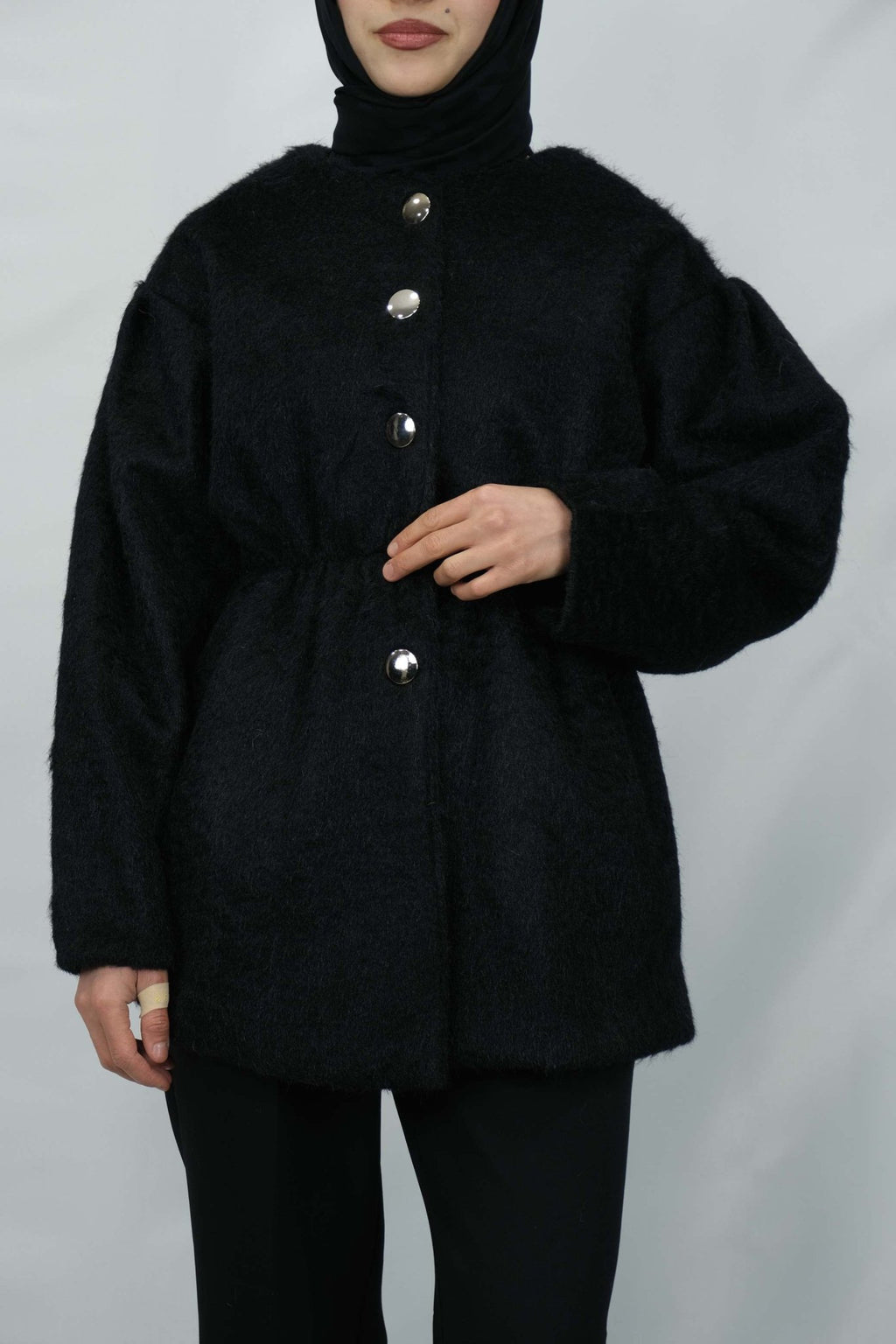 Düğme Detaylı Buklet Ceket 8929 - Desfita