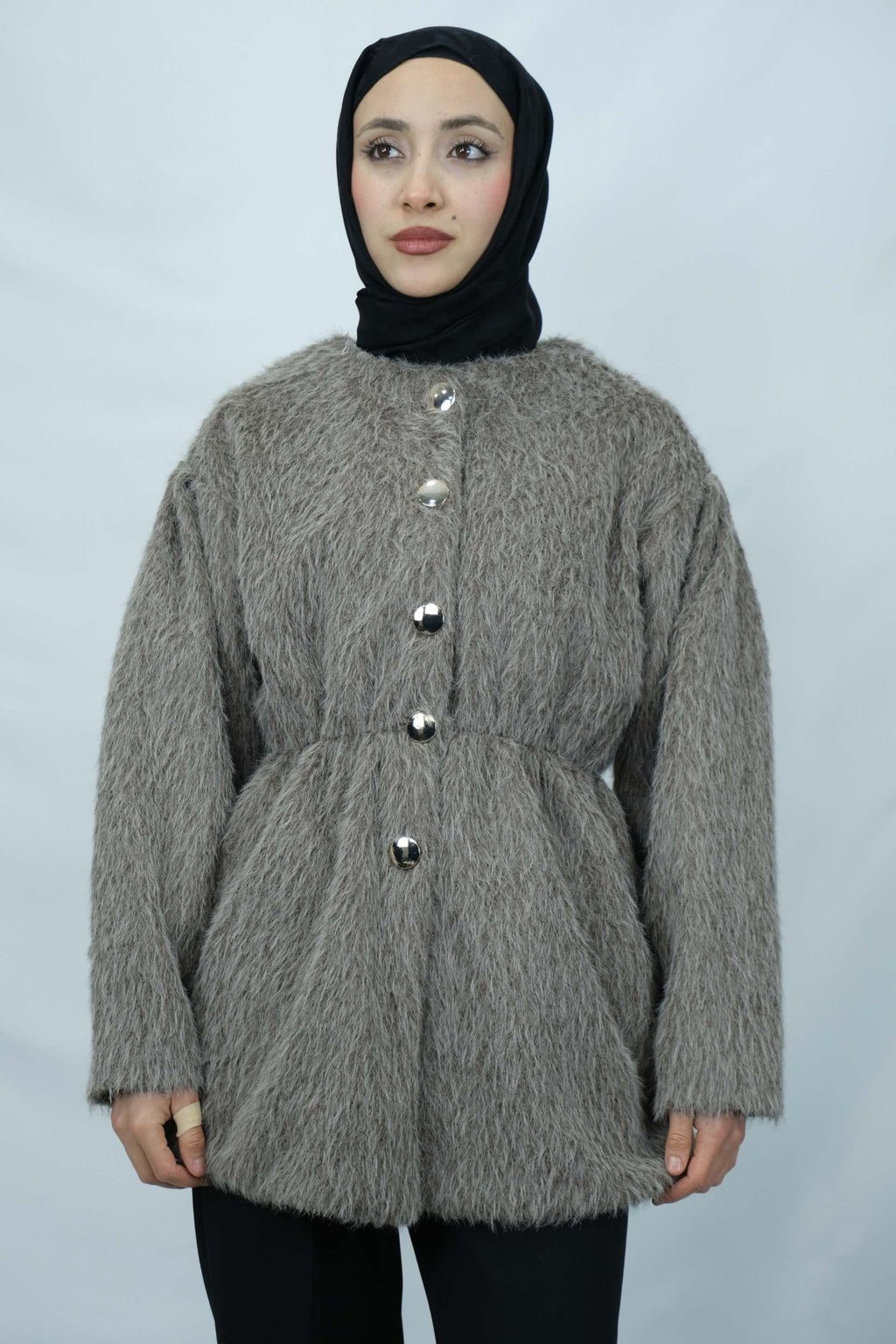 Düğme Detaylı Buklet Ceket 8929 - Desfita