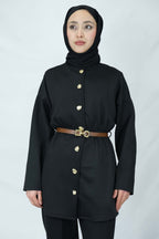 Düğme detaylı ceket 55016 - Desfita