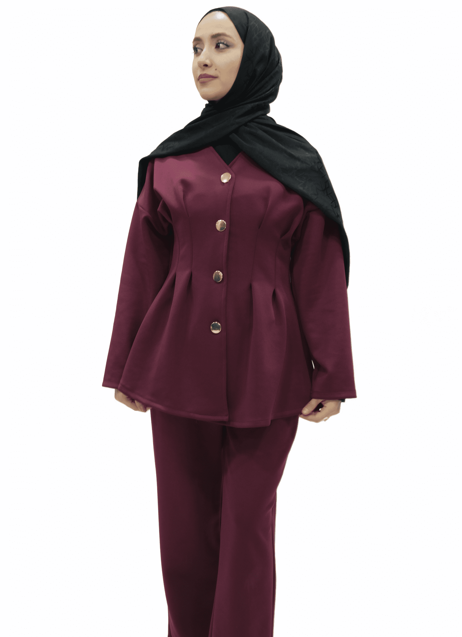 Düğme Detaylı Zarif Takım 22007 - Desfita Ürün ana görseli