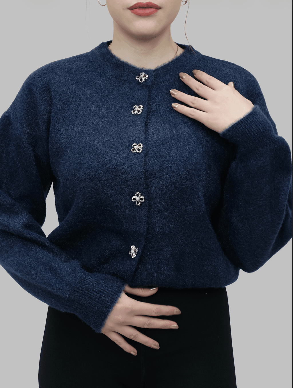 Düğmeli Sakallı Hırka | 509 - Desfita