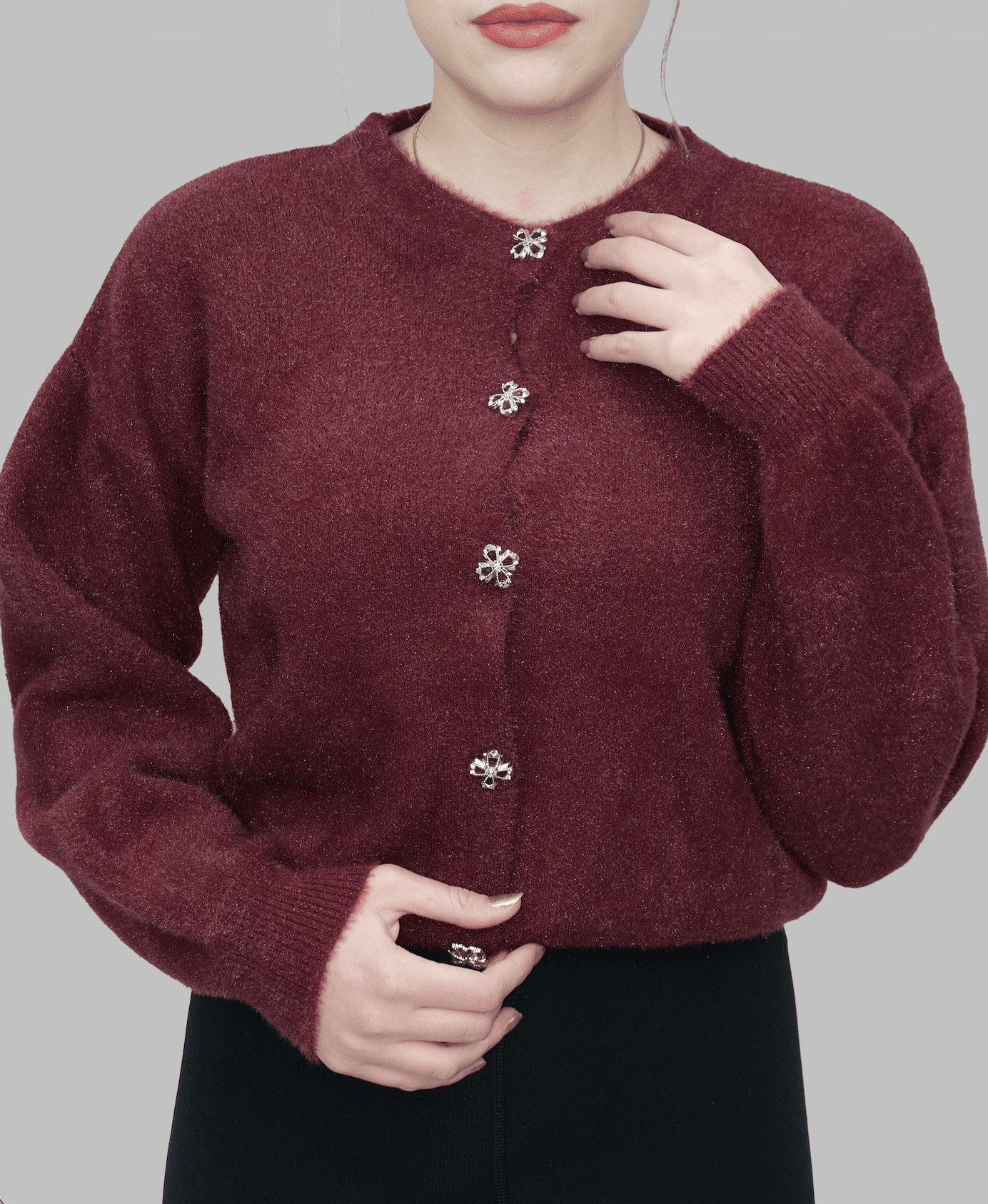 Düğmeli Sakallı Hırka | 509 Ürün ikincil görseli