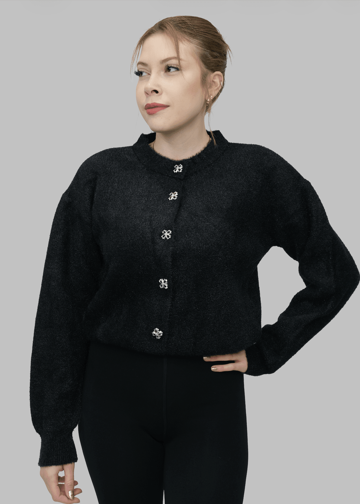 Düğmeli Sakallı Hırka | 509 - Desfita