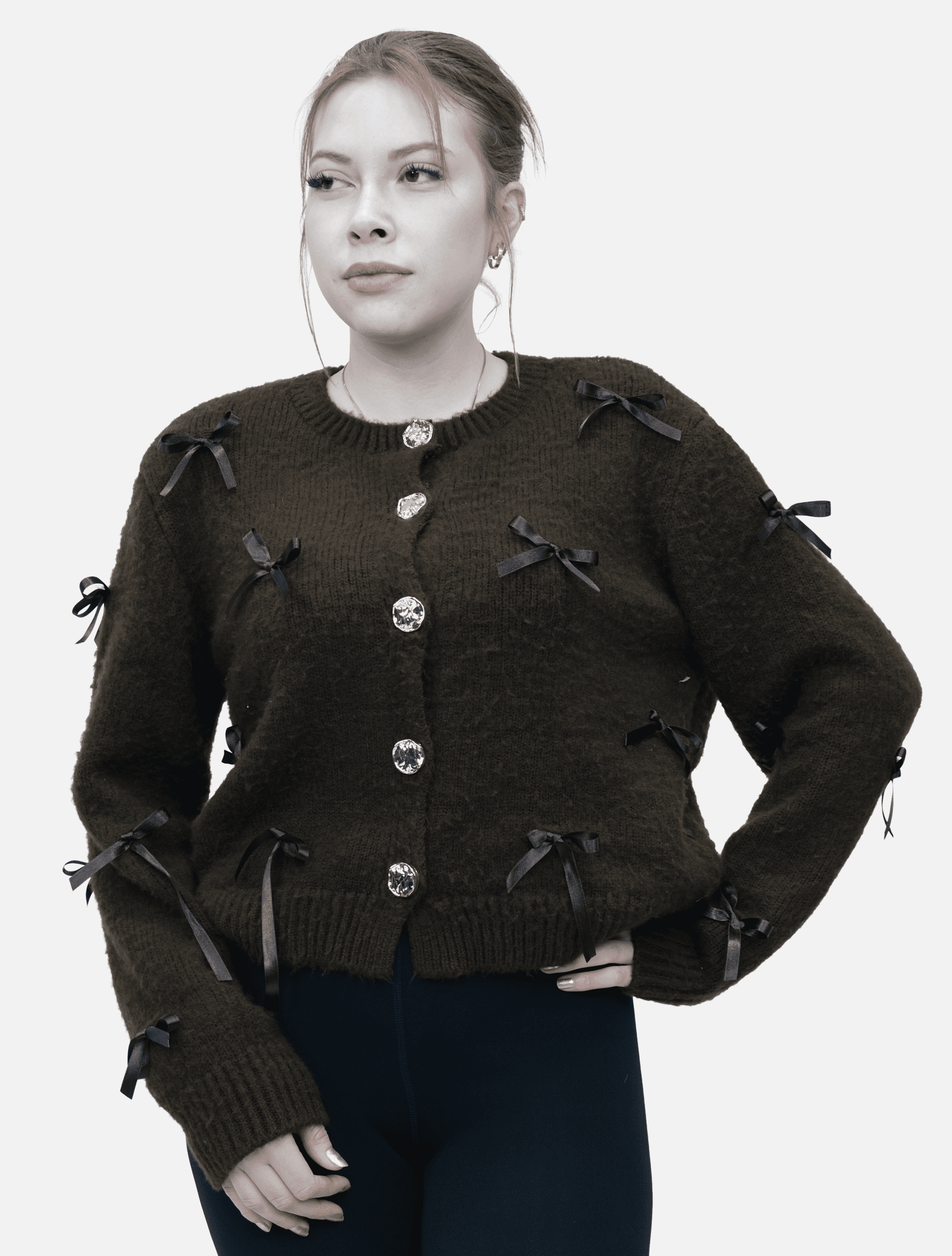 Fiyonk Düğmeli Uzun Kollu Kazak 1570 - Desfita