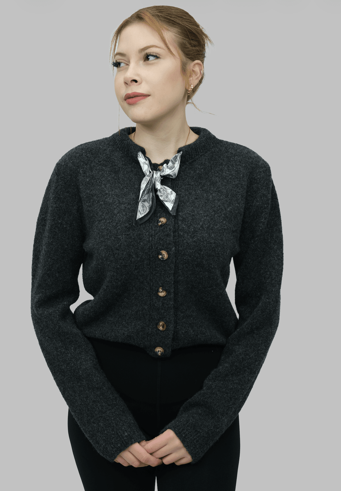 Fular Detaylı Hırka | 1641 - Desfita