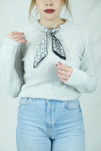 fular detaylı triko kazak 1626 - Desfita