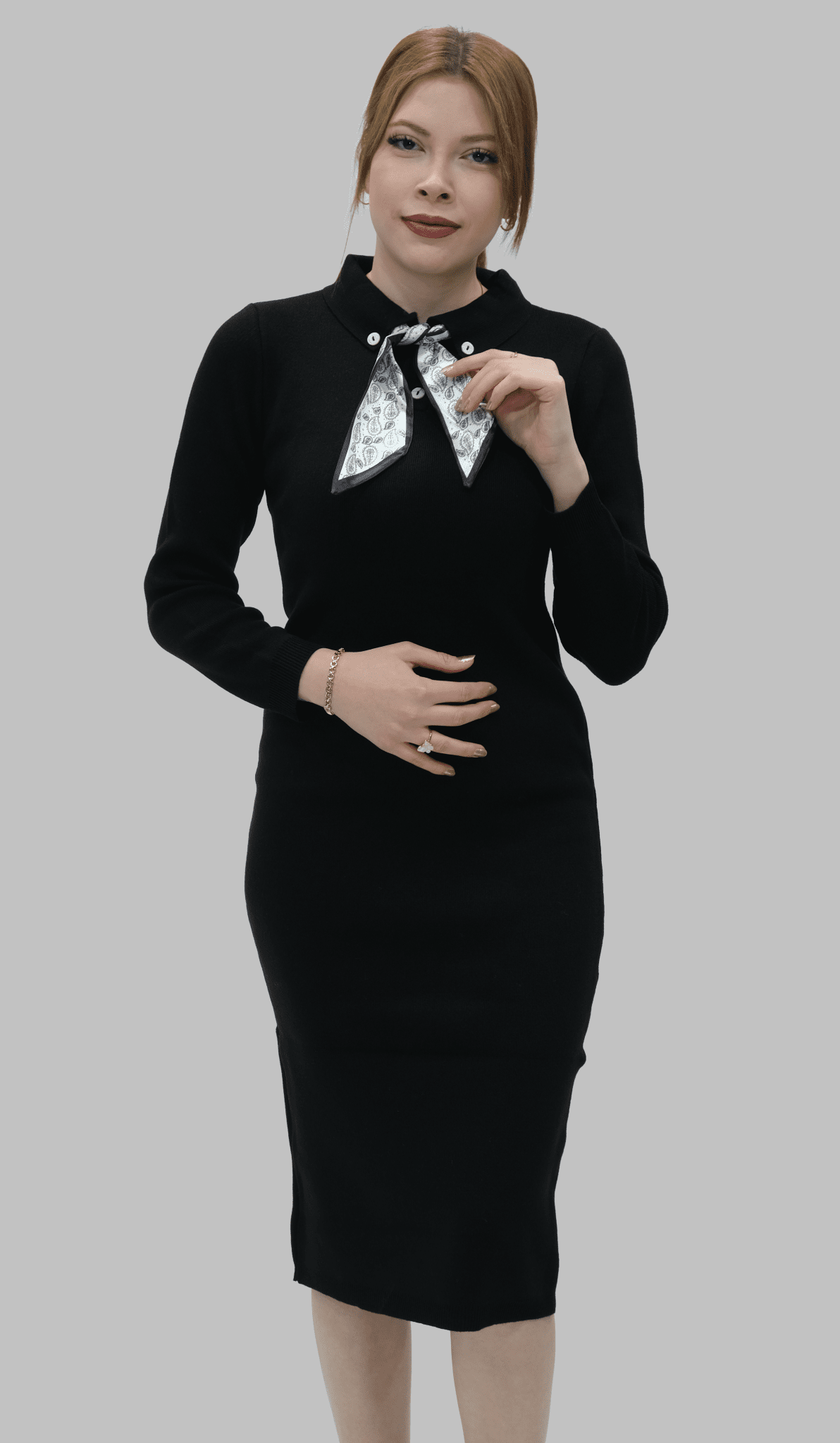 Fular Detaylı Zarif Elbise | 1634 - Desfita