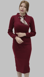 Fular Detaylı Zarif Elbise | 1634 - Desfita