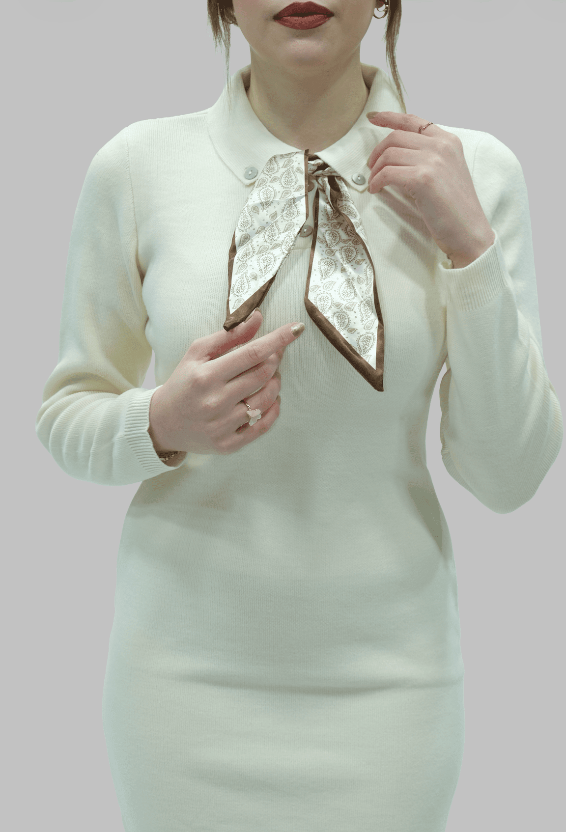 Fular Detaylı Zarif Elbise | 1634 - Desfita