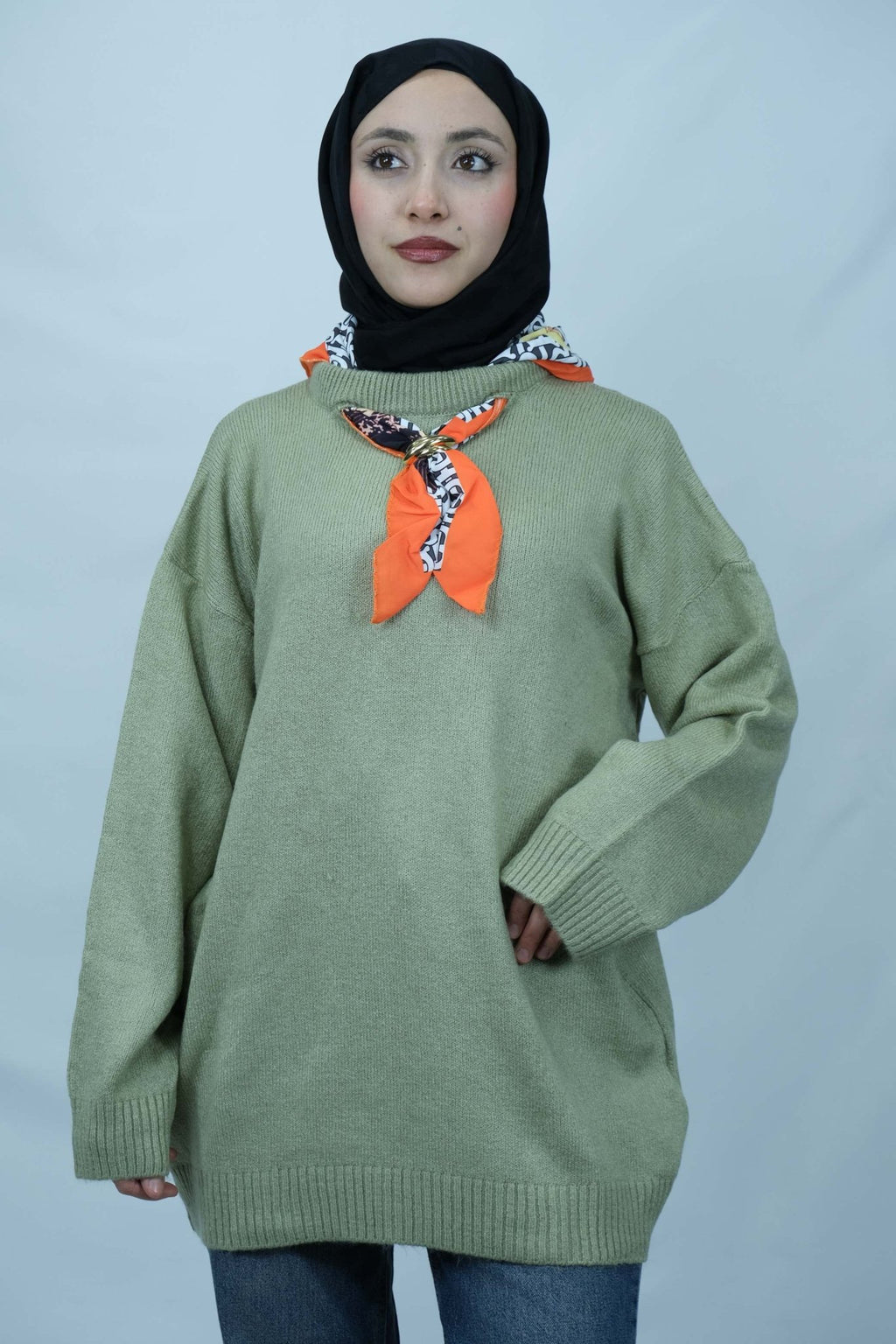 fularlı kazak 2640 - Desfita