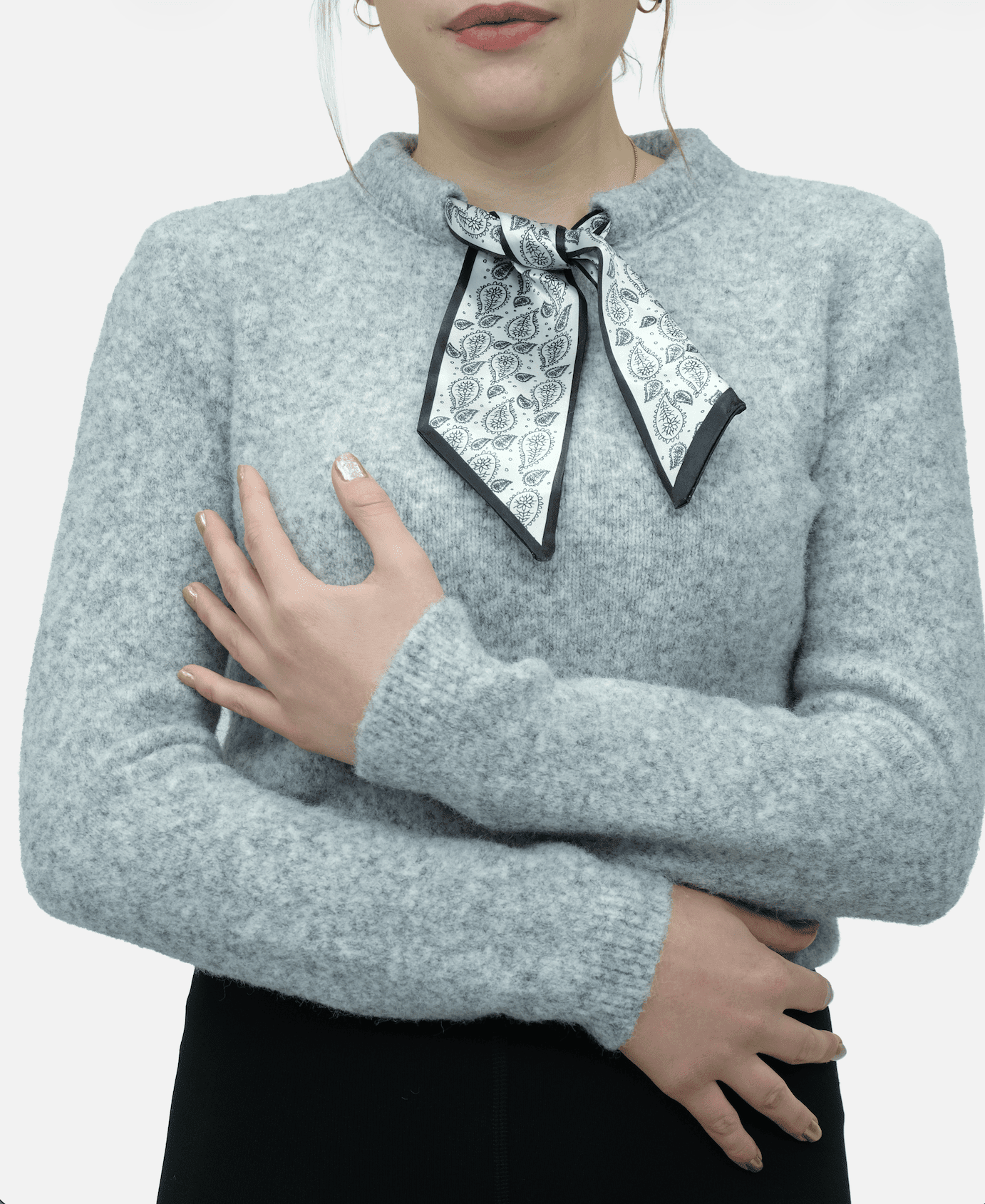 Fularlı Uzun Kollu Kazak 1526 Ürün ikincil görseli