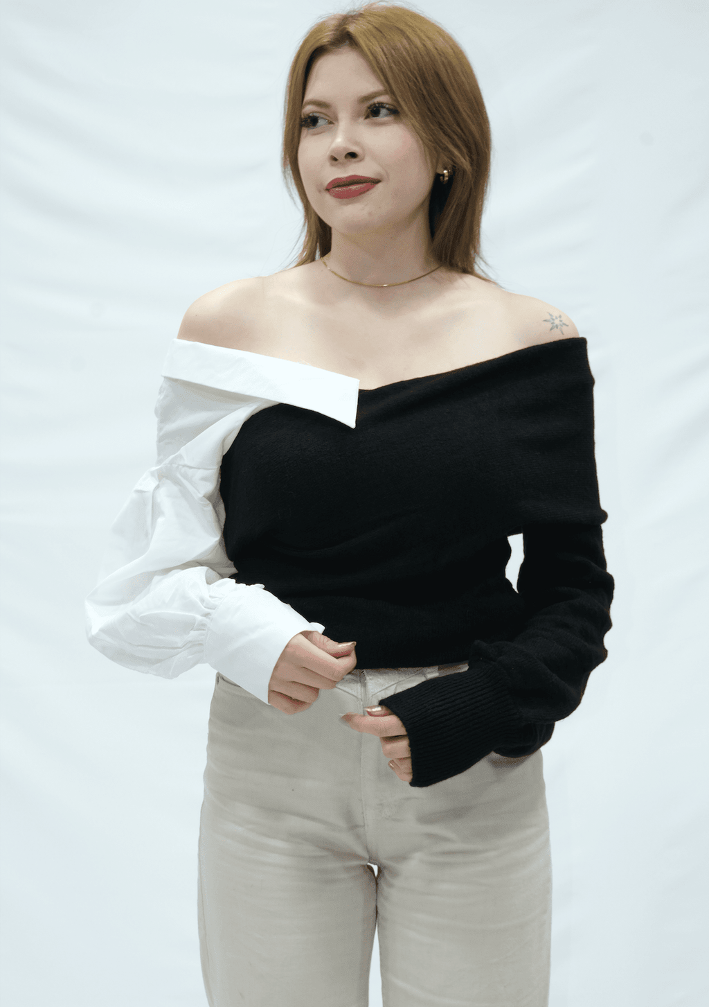 Gömlek Detaylı Triko Kazak 20026 - Desfita